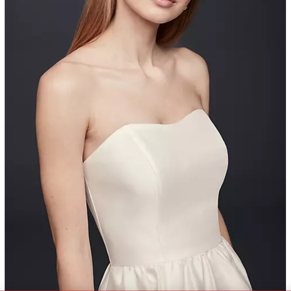 DB Studio Mikado High-Low Wedding Dress - Picture 3 of 7